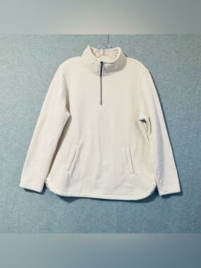 32Degrees heat Women’s Cream Quarter-Zip Pullover Sweater Sz L
